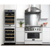 Kucht Professional 36 in. 5.2 cu ft. Natural Gas Range with White Door and Silver Knobs - KNG361-W
