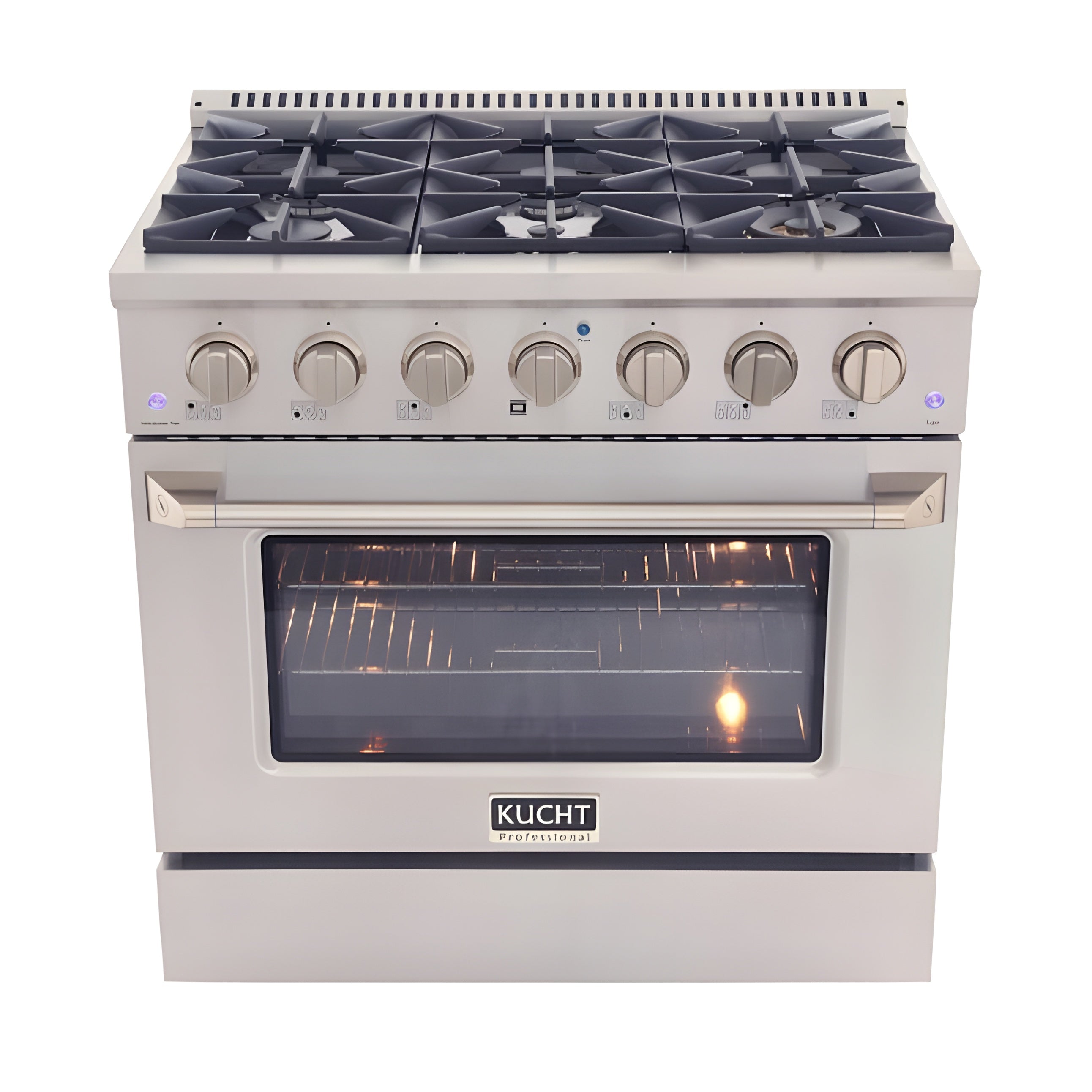 Kucht Professional 36 in. 5.2 cu ft. Natural Gas Range & Range Hood Package - AP-KNG361-S