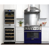Kucht 36" Pro-Style Propane Gas Dual Fuel Range with 4 Burners in Blue, - KDF362/LP-B