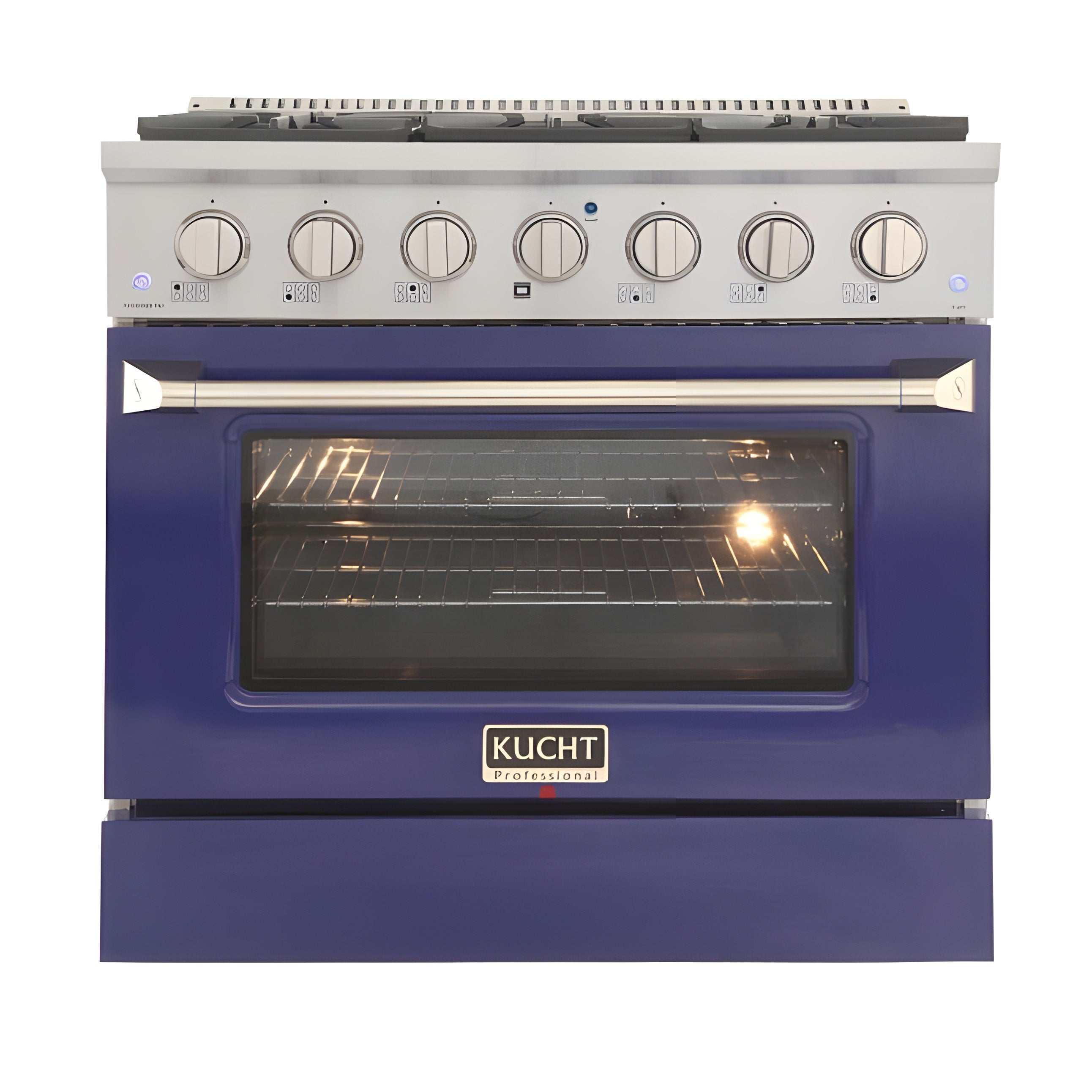 Kucht 36" Pro-Style Propane Gas Dual Fuel Range with 4 Burners in Olive Green - KDF362/LP-OG