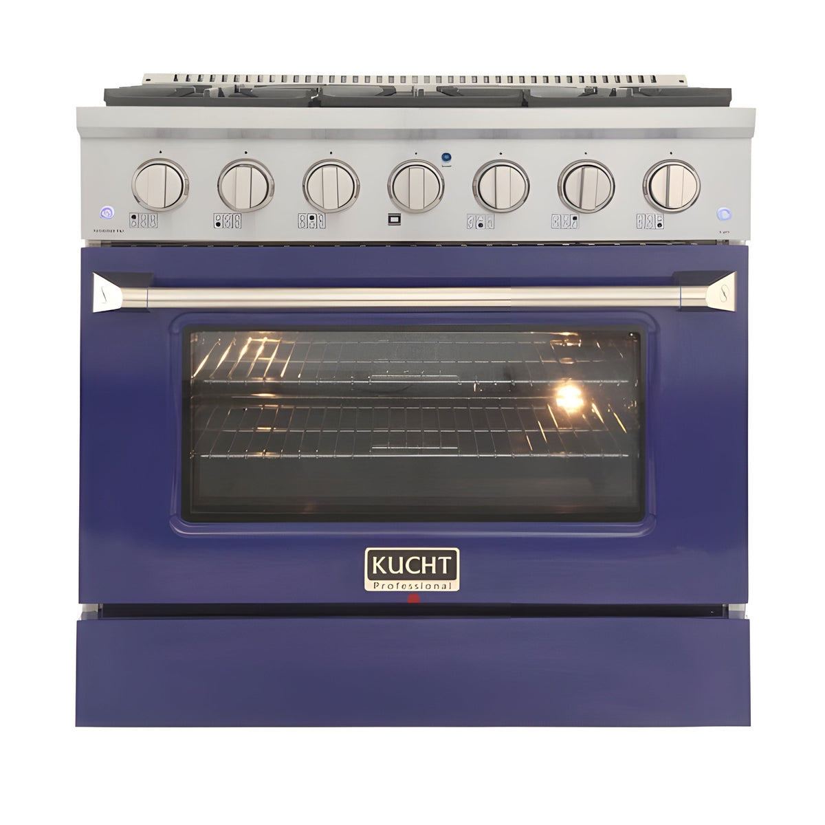 Kucht 36" Pro-Style Propane Gas Dual Fuel Range with 4 Burners in Blue, - KDF362/LP-B