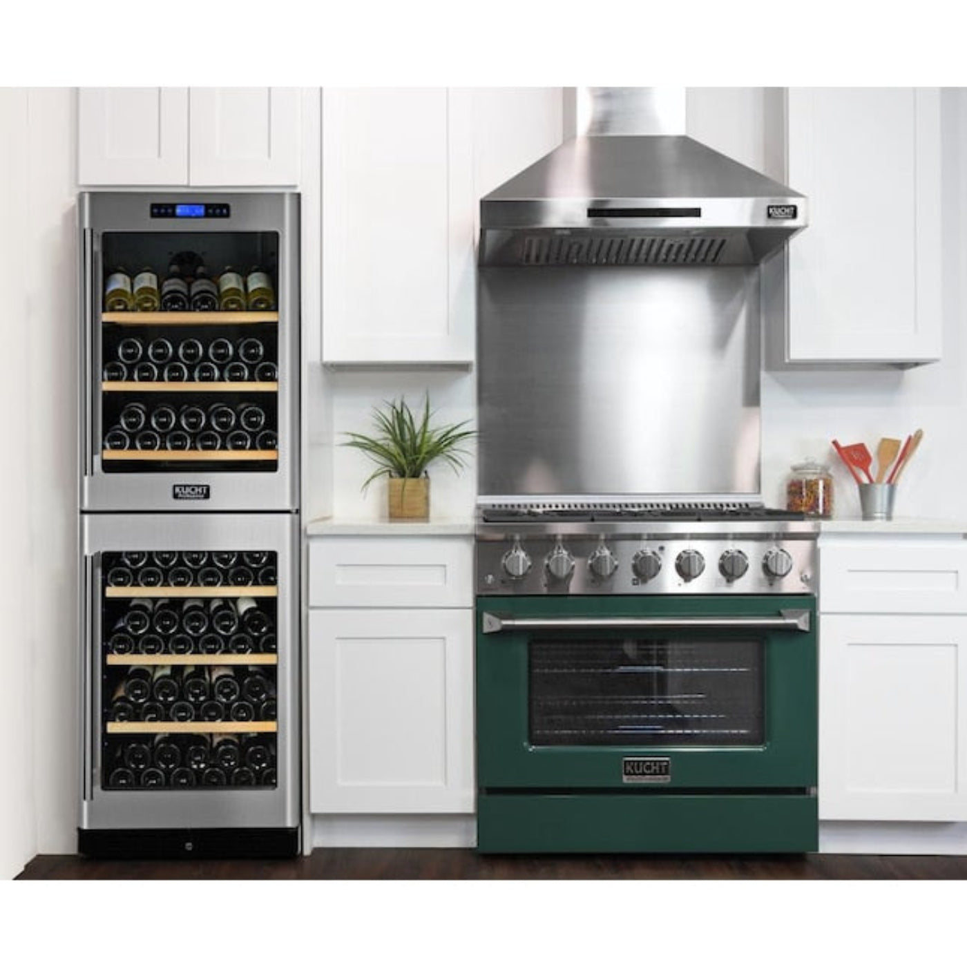 Kucht 36" Pro-Style Propane Gas Dual Fuel Range with 4 Burners in Green, -  KDF362/LP-G