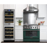Kucht 36" Pro-Style Propane Gas Dual Fuel Range with 4 Burners in Green, -  KDF362/LP-G