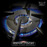 Kucht Professional 36 in. 5.2 cu ft. Propane Gas Range with Blue Door and Silver Knobs - KNG361/LP-B