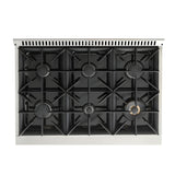 Kucht 36" Pro-Style Propane Gas Dual Fuel Range with 4 Burners in Black - KDF362/LP-K