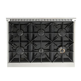 Kucht 36" Pro-Style Natural Gas Dual Fuel Range with 4 Burners in White - KDF362-W