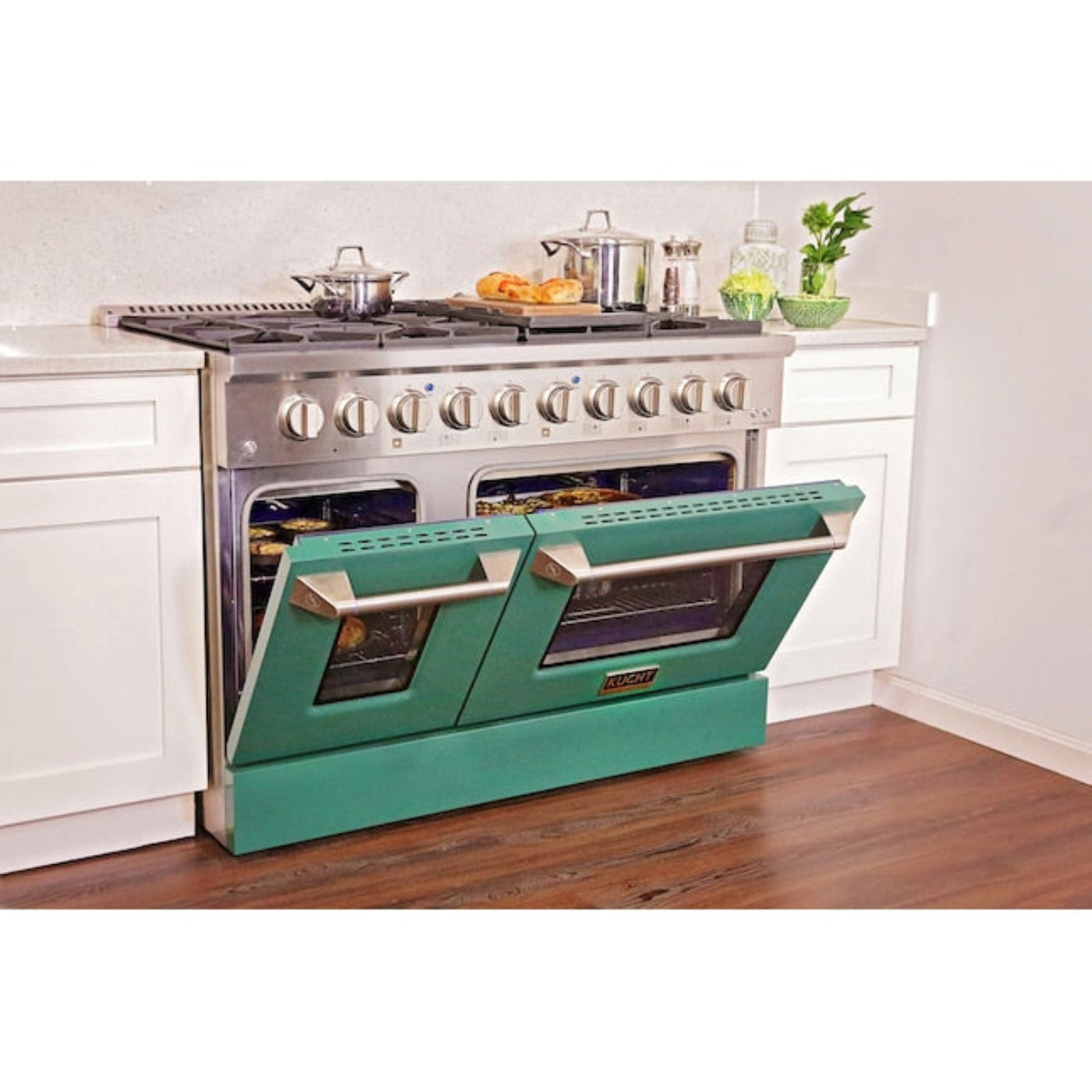 Kucht 48" Pro-Style Propane Gas Dual Fuel Range with 4 Burners in Green - KDF482/LP-G