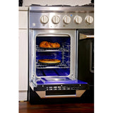 Kucht 48" Pro-Style Natural Gas Dual Fuel Range with 4 Burners in Black - KDF482-K