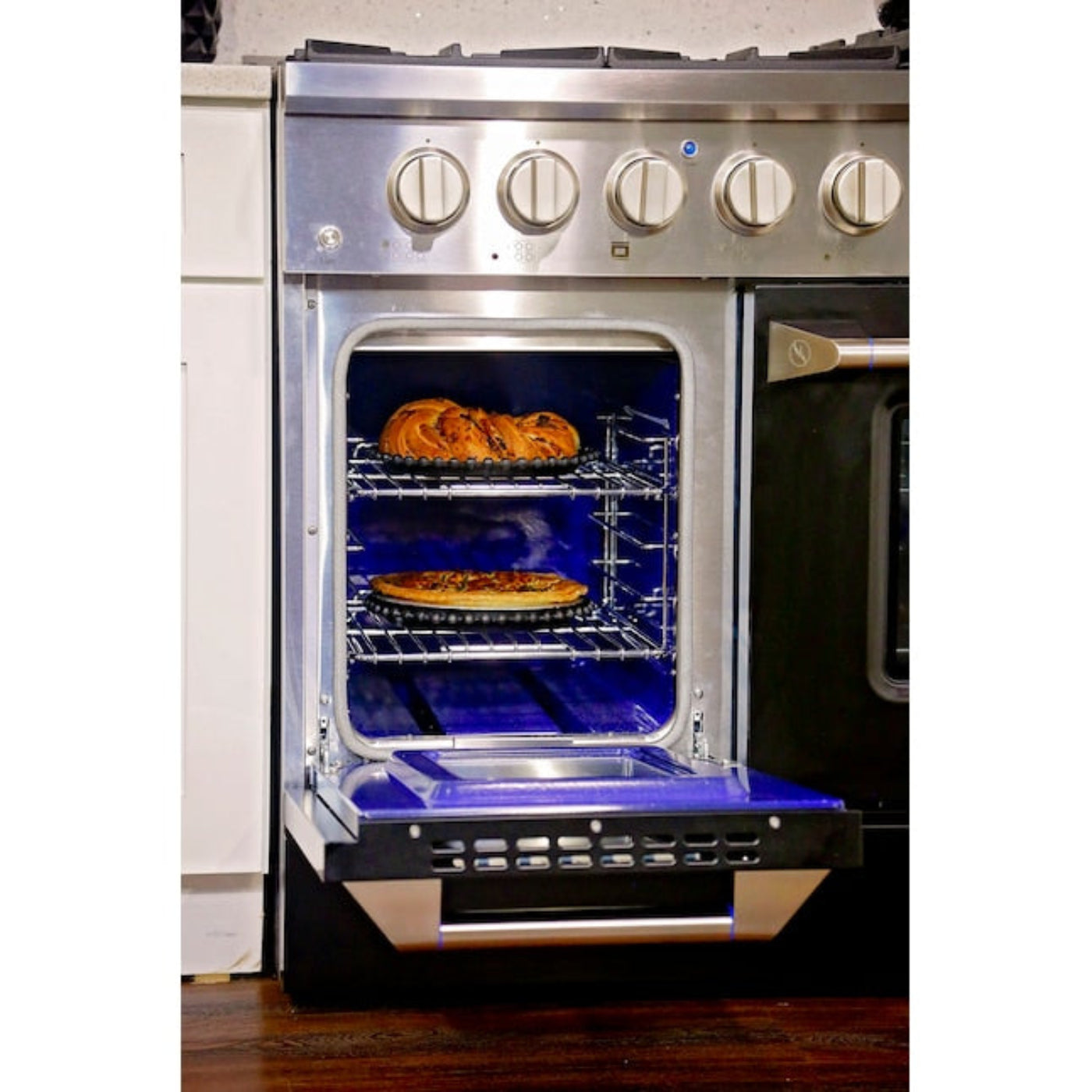 Kucht 48" Pro-Style Propane Gas Dual Fuel Range with 4 Burners in Black -  KDF482/LP-K