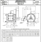 U. S. Motors Nidec HD1P3E 1 hp 1200 RPM 145T Frame 230/460V TEFC - HD1P3E