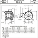 U. S. Motors Nidec HD75P2E 75 hp 1800 RPM 365T Frame 208-230/460V TEFC - HD75P2E