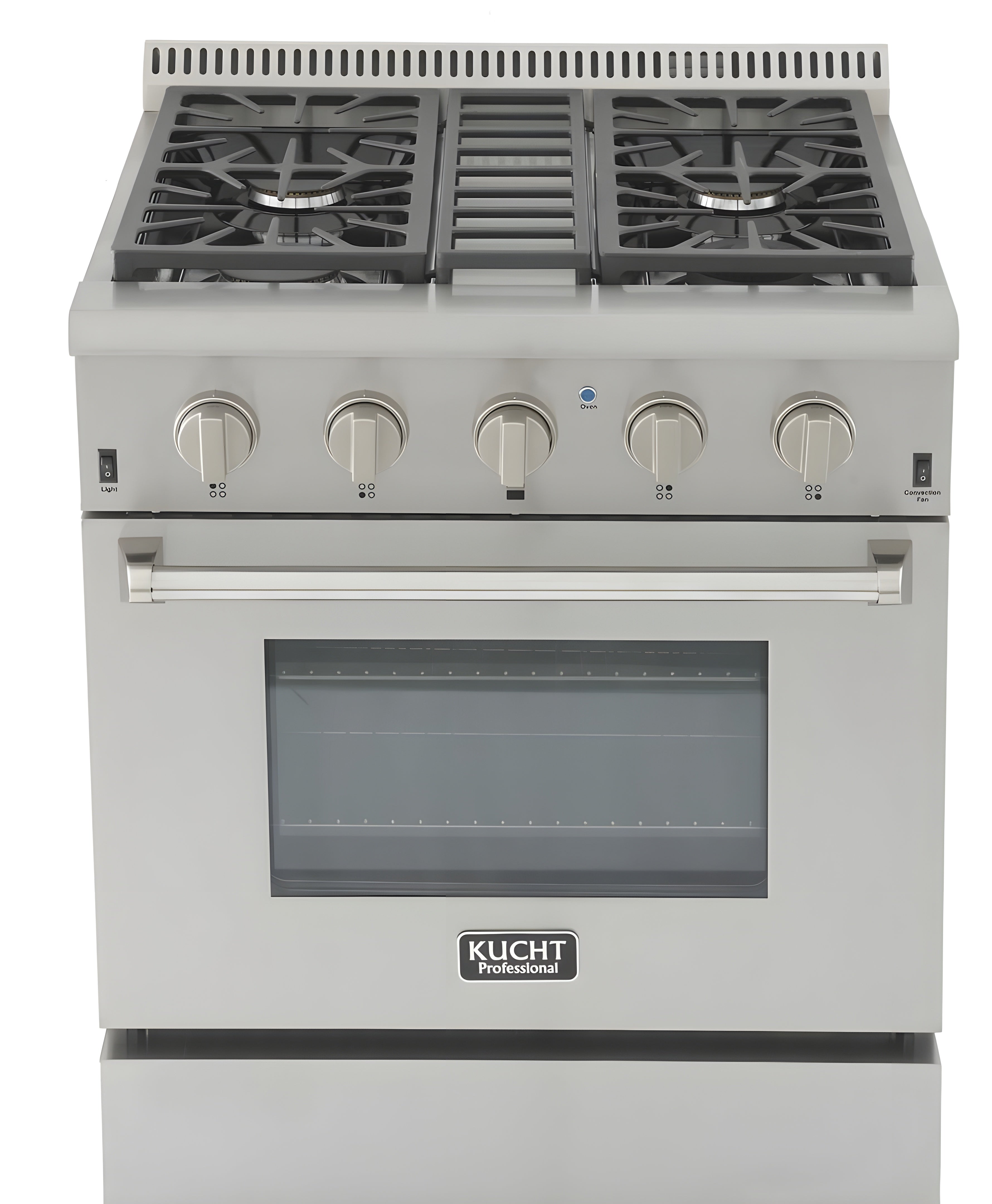 Kucht Professional 30 in. 4.2 cu ft. Propane Gas Range with Silver Knobs - KRG3080U/LP-S
