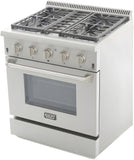Kucht Professional 30 in. 4.2 cu ft. Propane Gas Range with Silver Knobs - KRG3080U/LP-S