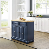 CROSLEY MADISON 42 INCH TRANSITIONAL DESIGN KITCHEN ISLAND - NAVY - KF30031ANV