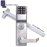 Alarm Lock Trilogy  Keypad Digital Lock w/ Audit Trail - for M9900 Panic Exit Bar - 26D - Satin Chrome - ALL-ETDLS1G/26DM99K