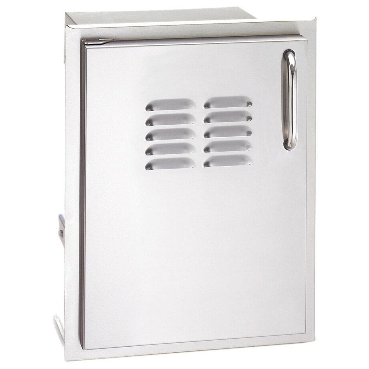 AOG 14-Inch Left Hinged Vertical Single Access Door With Tank Tray & Louvers - 20-14-SSDLV