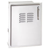 AOG 14 Inch Vertical Right Hinge Single Access Door With Tank Tray And Louvers - 20-14-SS DRV