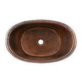 Rustic Premier Copper 20 inches Bathtub Vessel Hammered Copper Sink - VBT20DB