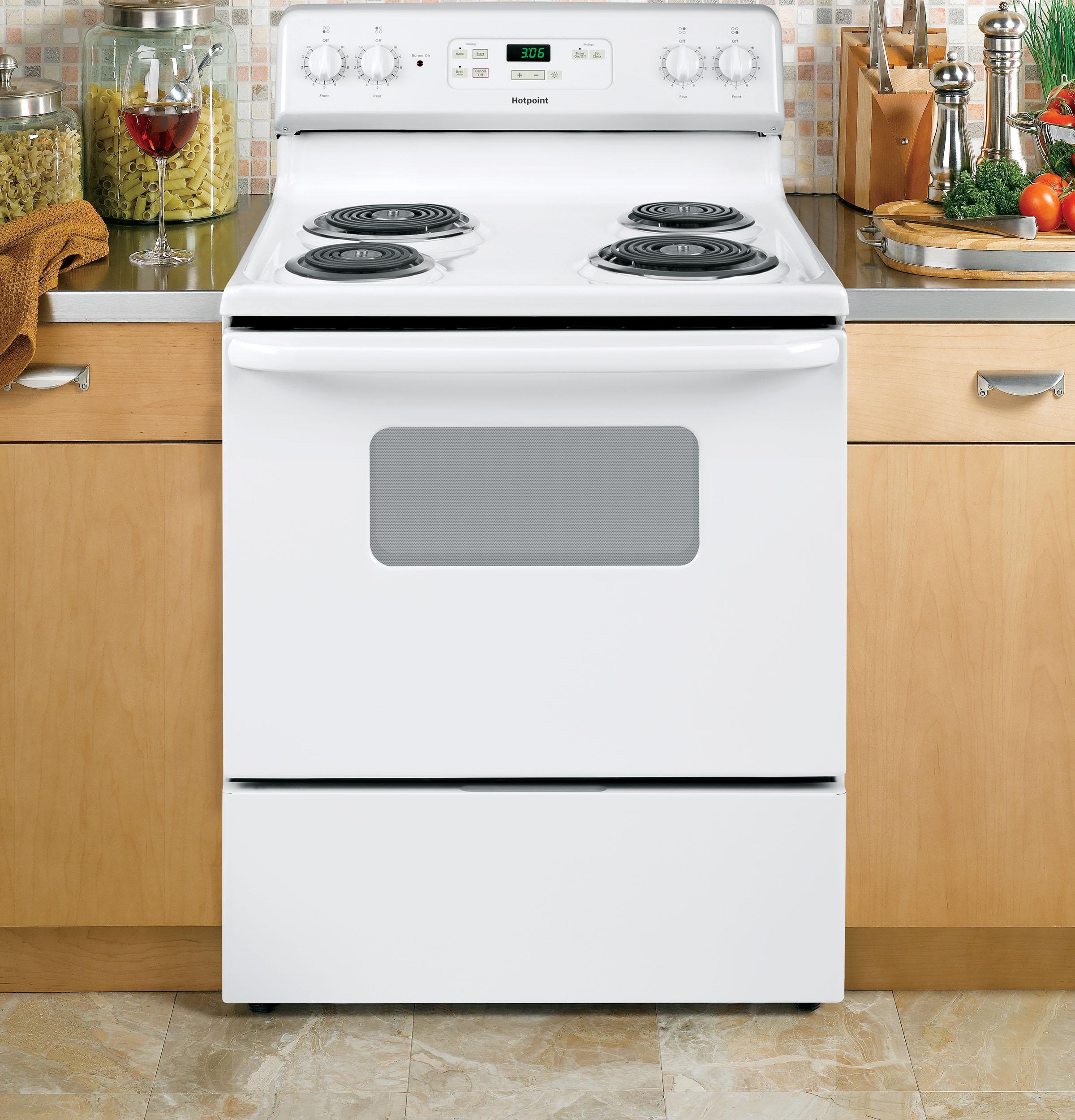 HOTPOINT 30" Free-Standing Standard Clean Electric Range - RBS360DMWW-KT