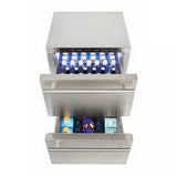 Sapphire 24" Outdoor Refrigerator with Drawers, 4.6 cu. ft. Capacity Full Wrapped Stainless Steel Exterior - SRD24-OD