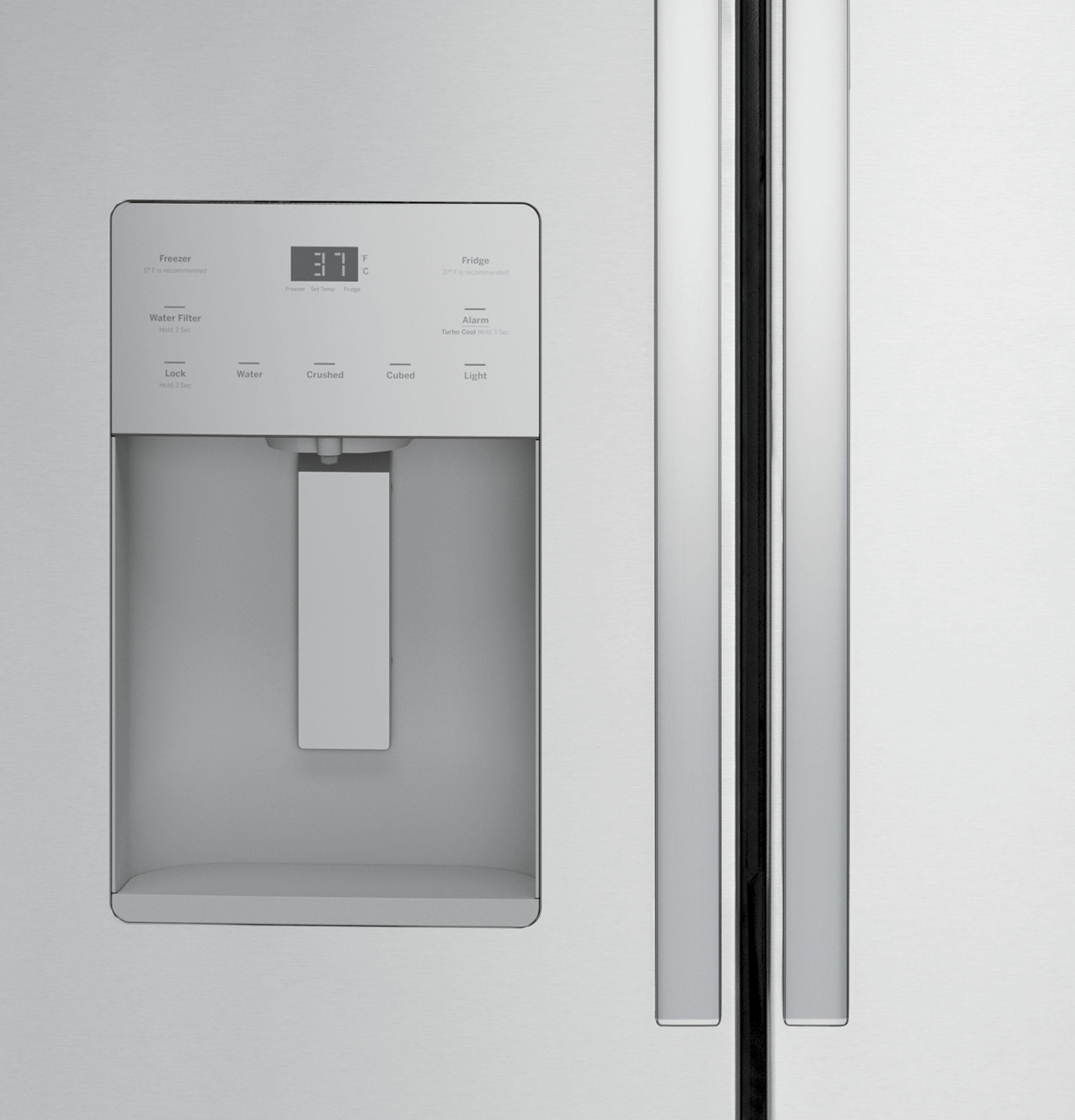 GE APPLIANCES GYE21JYMFS GE(R) ENERGY STAR(R) 20.6 Cu. Ft. Fingerprint Resistant Counter-Depth French-Door Refrigerator - GYE21JYMFS-KT