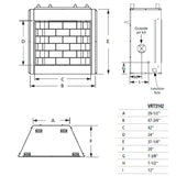 Superior 42" Firebox, 24" Tall Opening, Back Bay Brown Fiber Liners - VRT3142F - Backyard Provider
