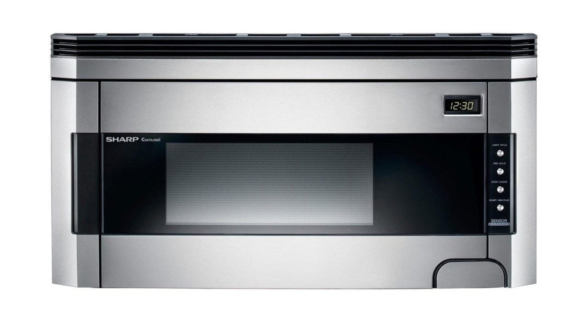 SHARP  1.5 cu. ft. 1000W Sharp Stainless Steel Over-the-Range Carousel Microwave Oven - R1514TY-KT