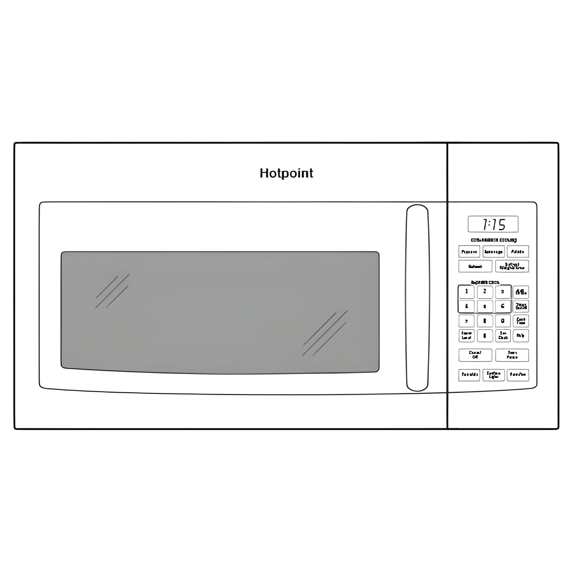 HOTPOINT 1.6 Cu. Ft. Over-the-Range Microwave Oven - RVM5160DHBB-KT