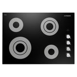 Cosmo 30" Electric Ceramic Glass Cooktop with 4 Burners, Dual Zone Elements, Hot Surface Indicator Light and Control Knobs - COS-304ECC
