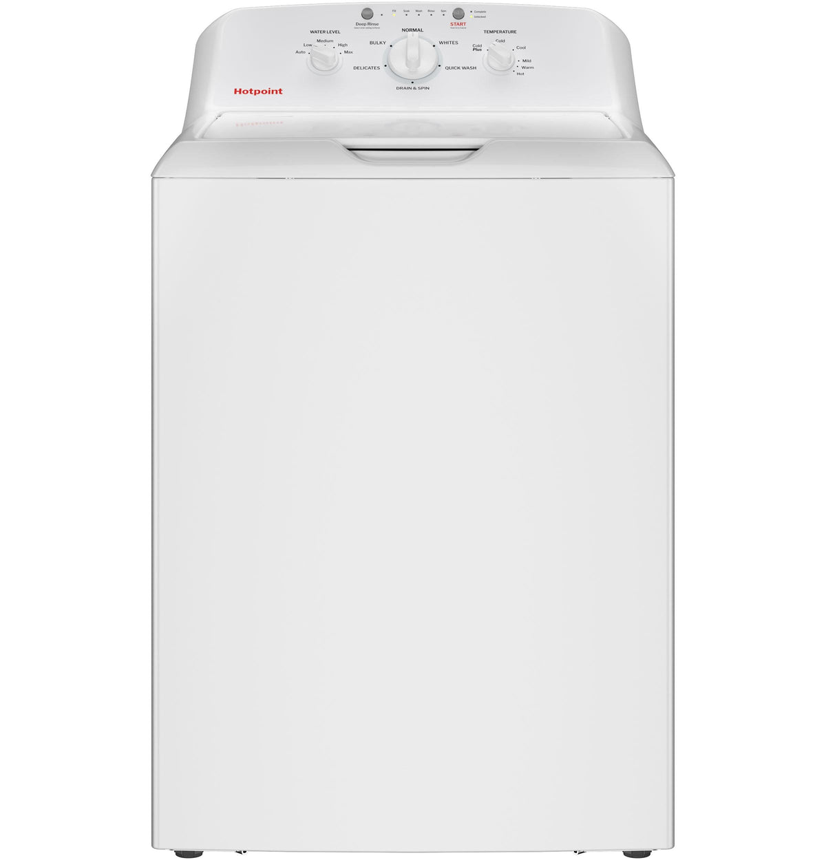 HOTPOINT 4.0 cu. ft. Capacity Washer with Stainless Steel Basket,Cold Plus and Water Level Control - HTW265ASWWW-KT