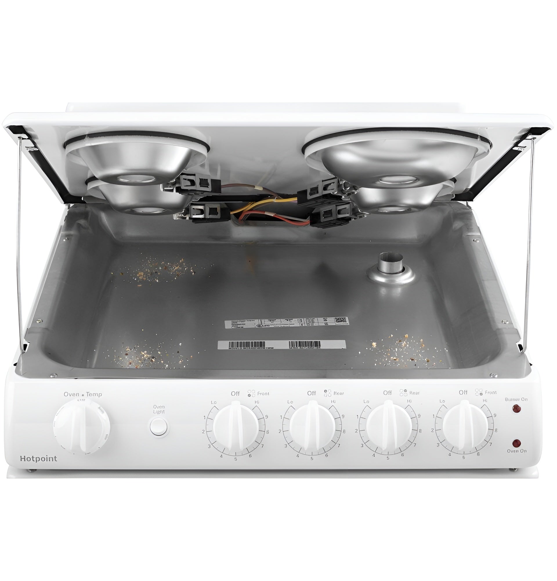 HOTPOINT RAS240DMWW Hotpoint 24" Electric Free-Standing Front-Control Range - RAS240DMWW-KT