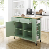 Crosley Savannah 42 Inch Transitional Design Wood Top Drop Leaf Kitchen Island or Cart, Black - CF3031NA