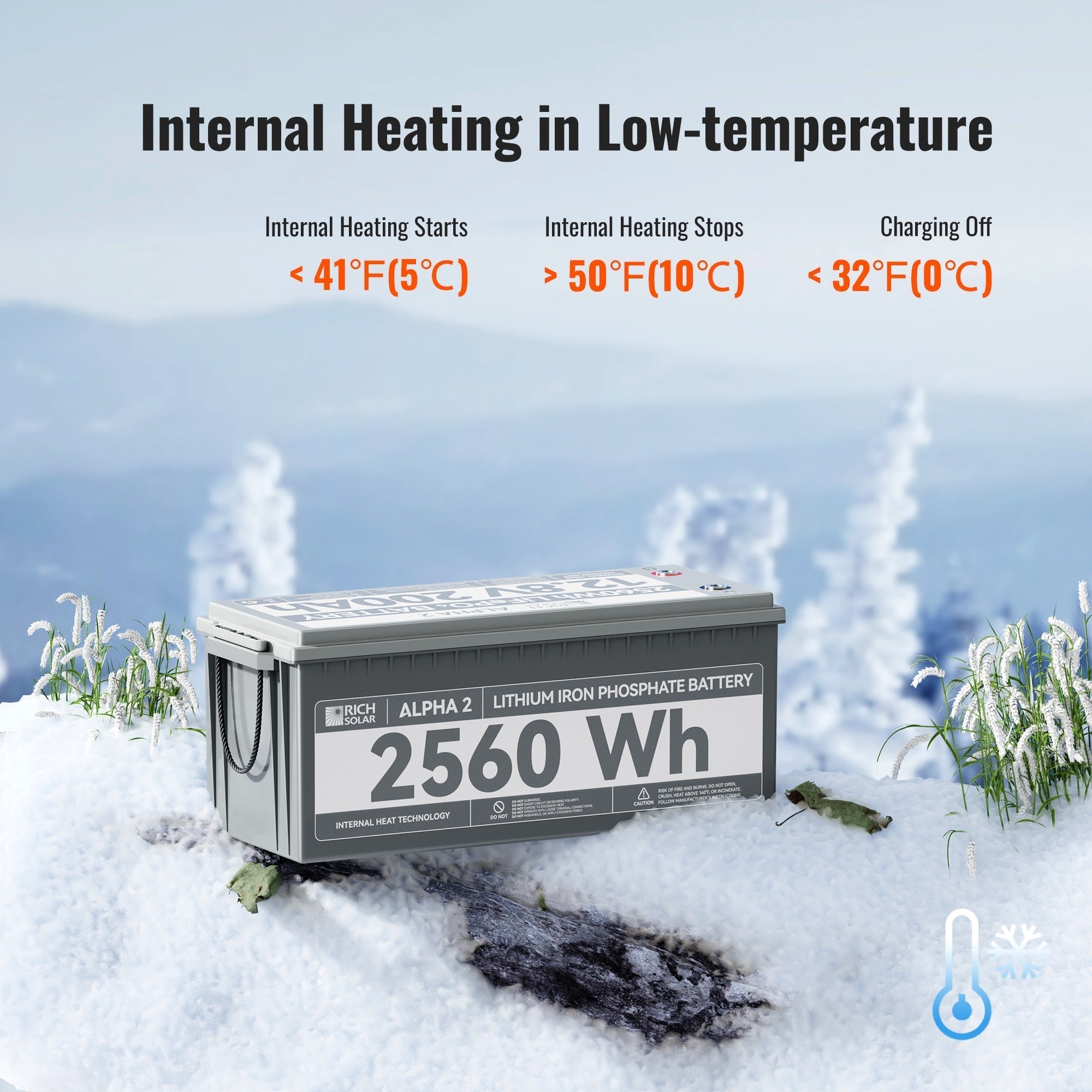 12V 200Ah LiFePO4 Lithium Iron Phosphate Battery w/ Internal Heating and Bluetooth Function - Backyard Provider