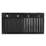Kucht Professional 48" Under Cabinet Range Hood 1,200 CFM in Titanium Stainless Steel - KRH483A