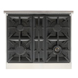 Kucht Professional 30" 4.2 cu. ft. Propane Gas Range in Black with True Simmer Burners - KFX3000X/LP-BK