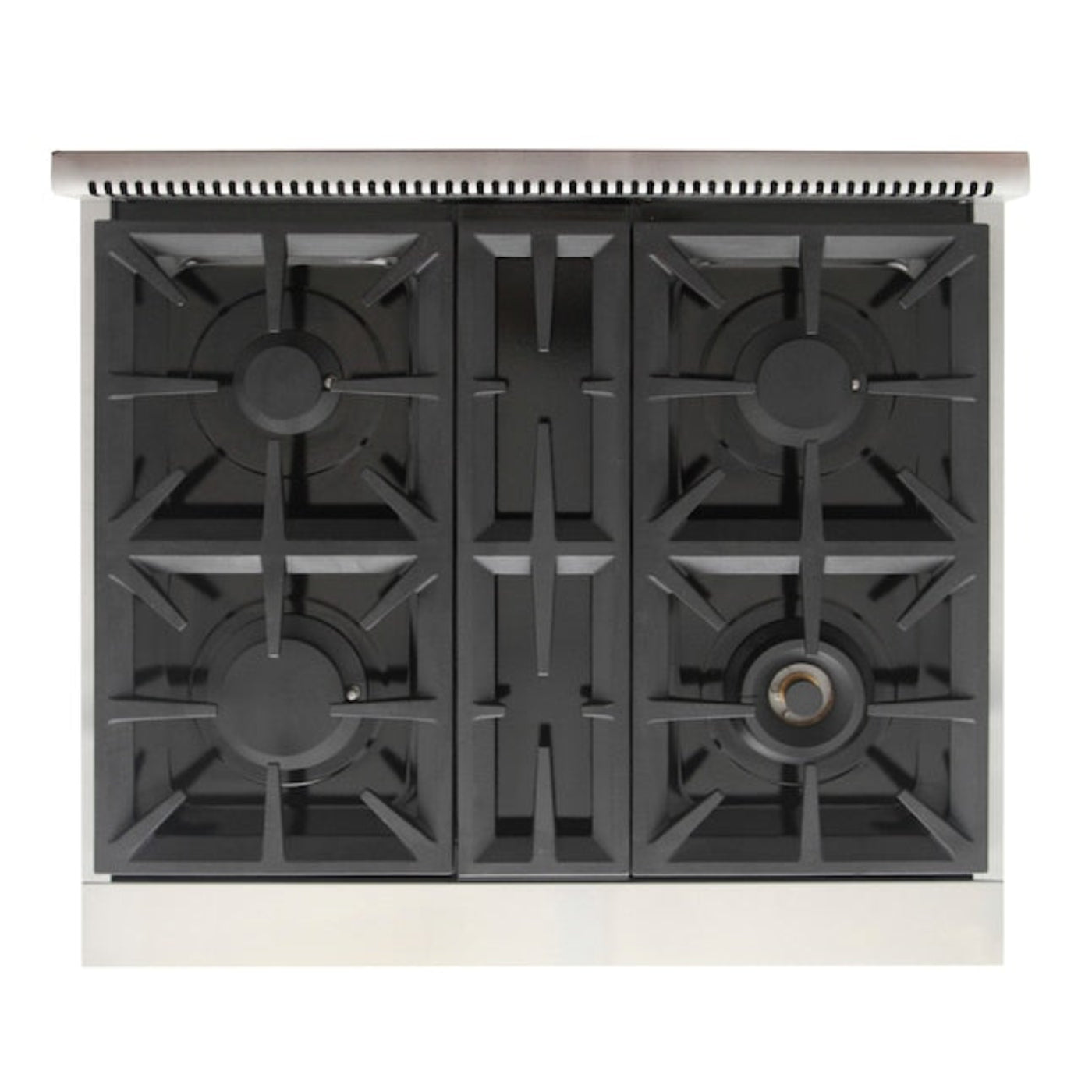 Kucht 36" Pro-Style Propane Gas Dual Fuel Range in Black with Gold Accents - KDF362/LP-K-GOLD