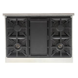Kucht Professional 36" 5.2 cu. ft. Natural Gas Range in White with True Simmer Burners - KFX3600X-W