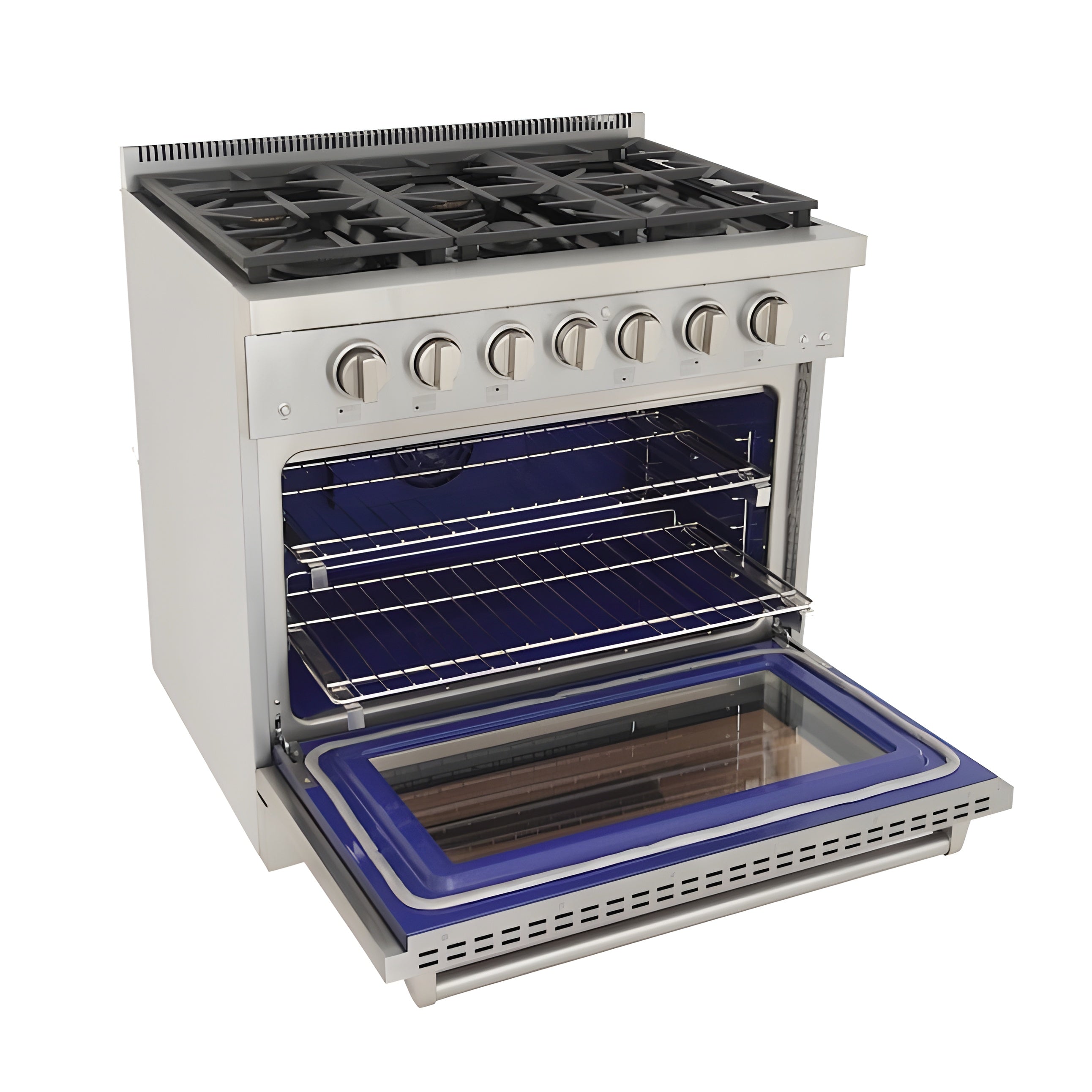 Kucht Professional 36 in. 5.2 cu ft. Propane Gas Range - KFX360/LP-S