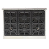 Kucht Professional 36" 5.2 cu. ft. Natural Gas Range in White with True Simmer Burners - KFX3600X-W