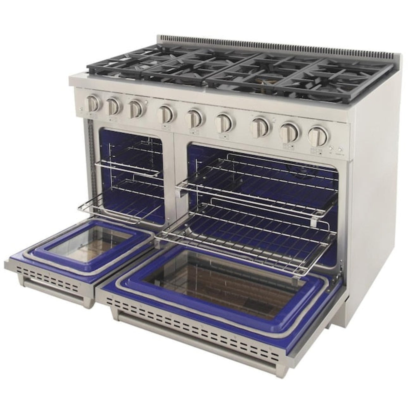 Kucht Professional 48" 6.7 cu. ft. Natural Gas Range in Olive Green with Silver Accents -  KFX480-G