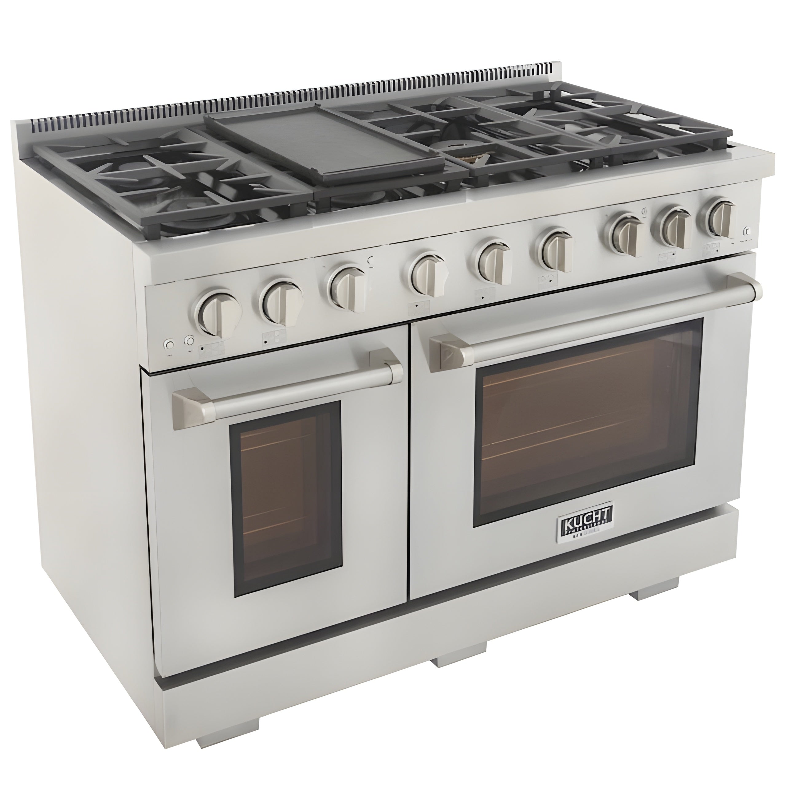 Kucht Professional 48" 6.7 cu. ft. Natural Gas Range in Stainless Steel with True Simmer Burners - KFX4800X-S