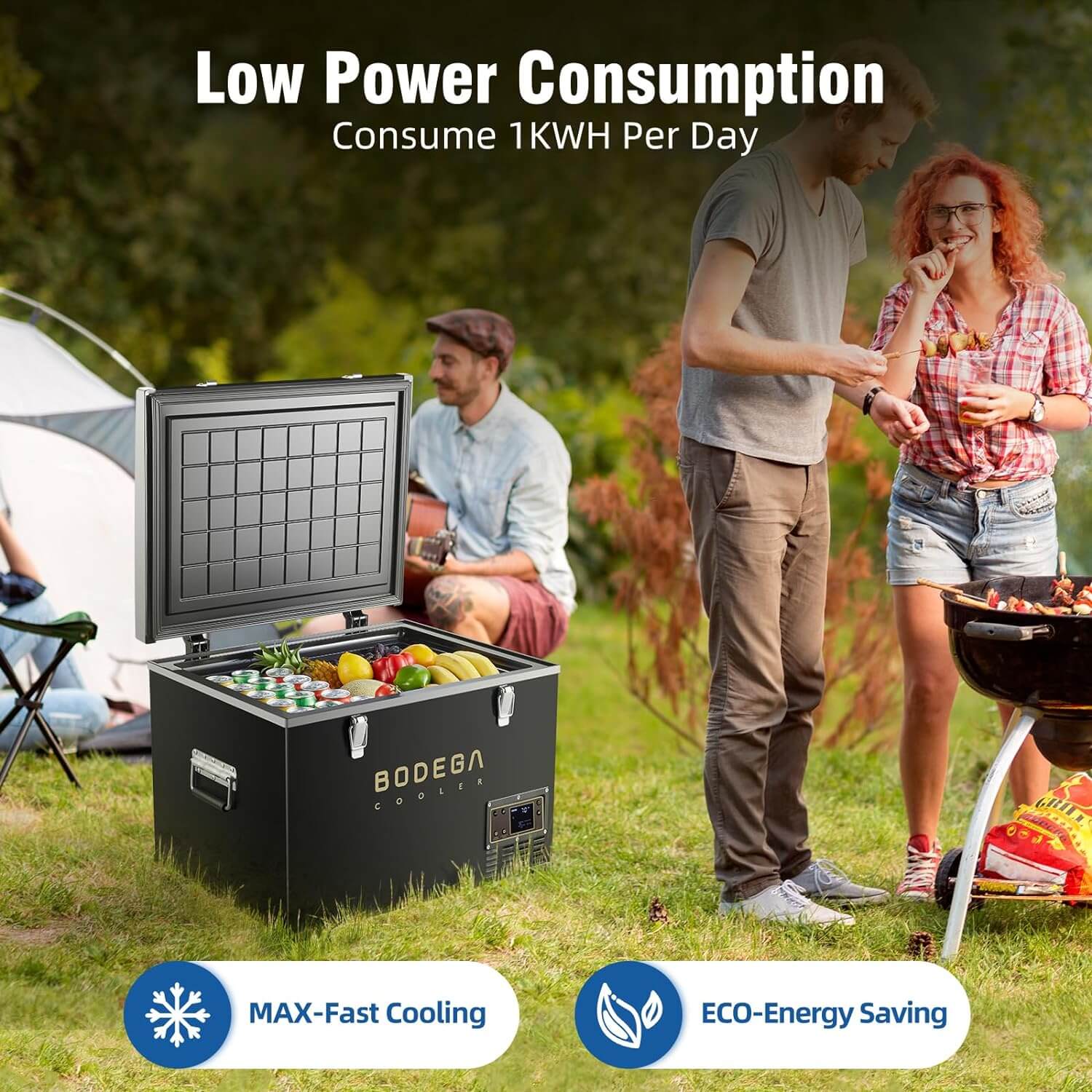 BODEGAcooler Portable Refridgerator 48Qt/45L with a Basket - BD45