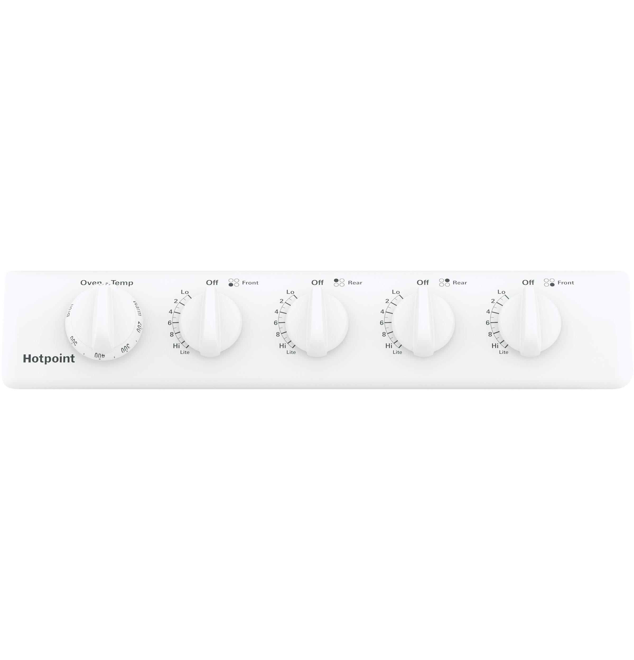 HOTPOINT 20" Front-Control Free-Standing Gas Range with Sealed Burners - RGAS200DMWW-KT