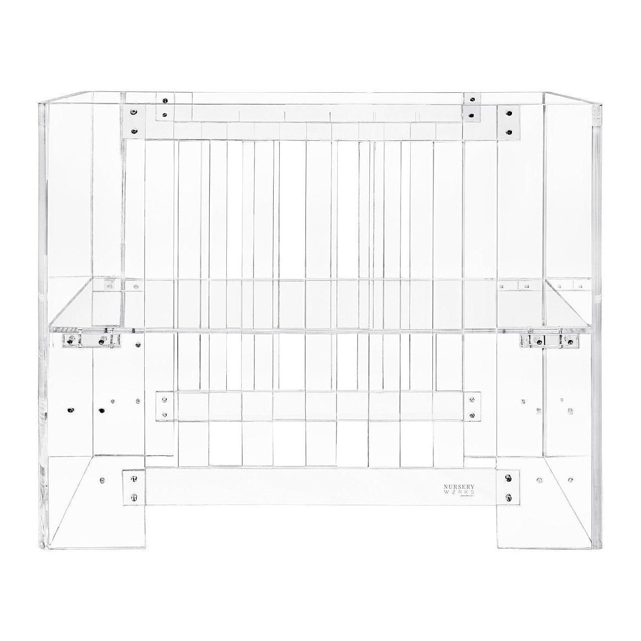 Nursery Works Vetro Mini Crib with Pure Core Mini Crib Mattress