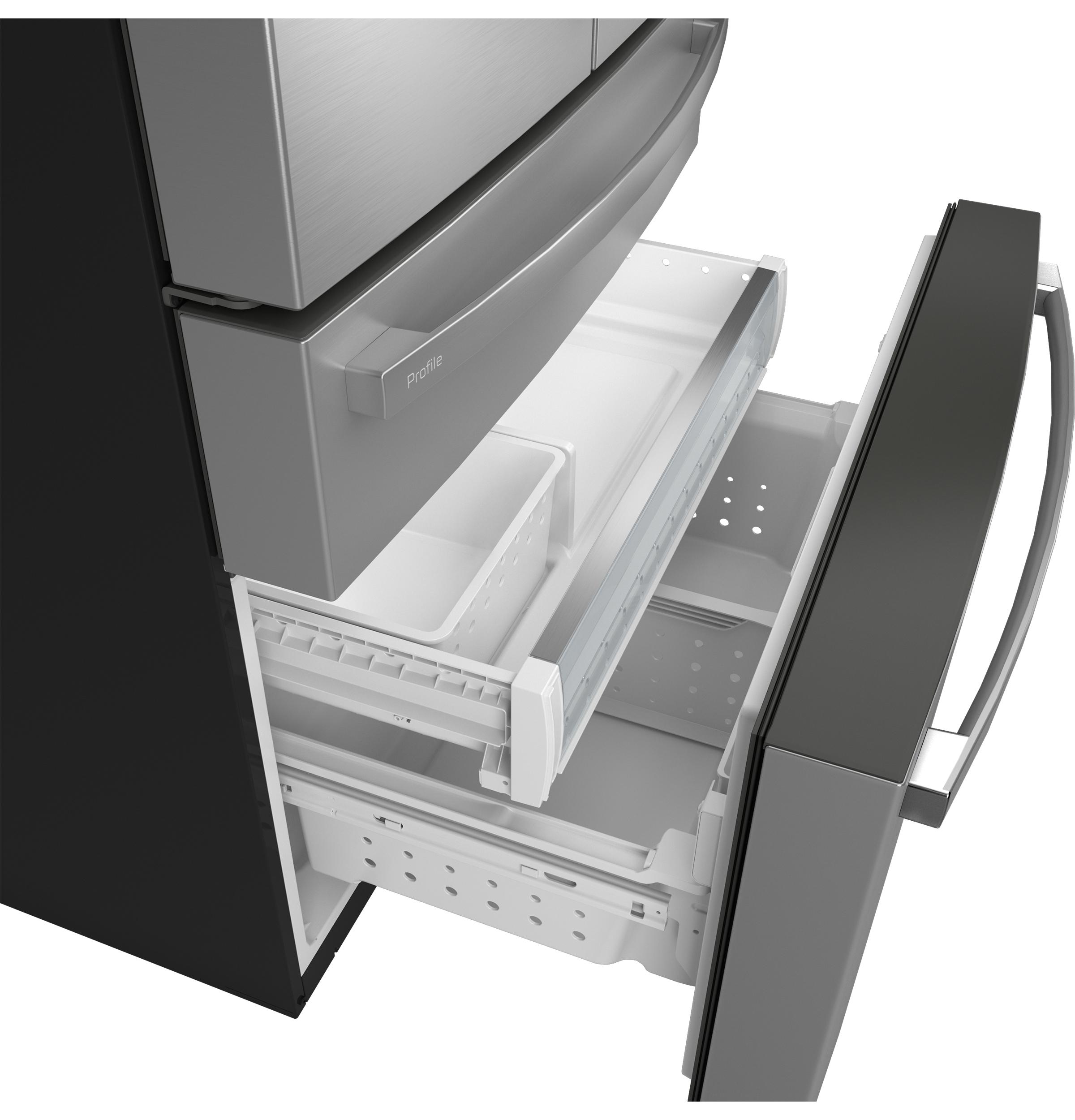 GE Profile 23.2 Cu. Ft. Smart Counter-Depth French-Door Refrigerator, 4-Door, Dual-Dispense AutoFill – PJE23BYWFS-KT