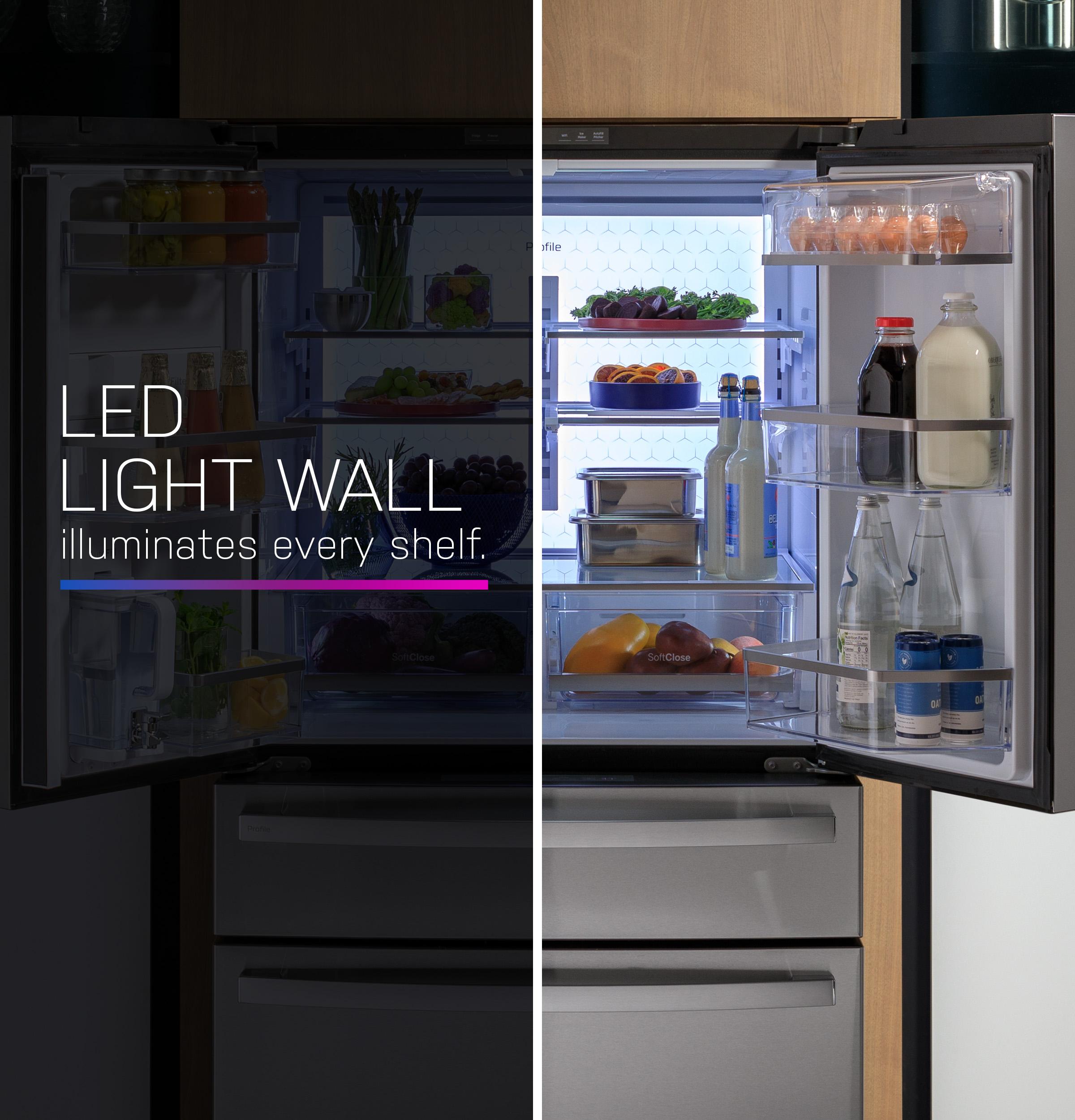 GE Profile 23.2 Cu. Ft. Smart Counter-Depth French-Door Refrigerator, 4-Door, Dual-Dispense AutoFill – PJE23BYWFS-KT