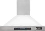 Kucht Professional 36" Wall Mount Range Hood 900 CFM in White - KRH3615-W