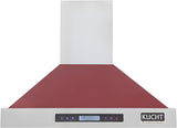 Kucht Professional 36" Wall Mount Range Hood 900 CFM in Red - KRH3615-R