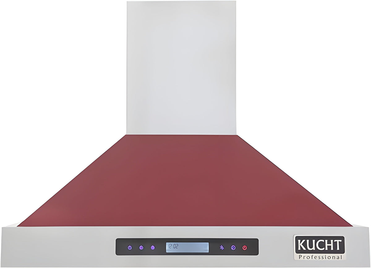 Kucht Professional 36" Wall Mount Range Hood 900 CFM in Red - KRH3615-R
