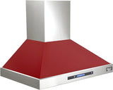 Kucht Professional 36" Wall Mount Range Hood 900 CFM in Red - KRH3615-R